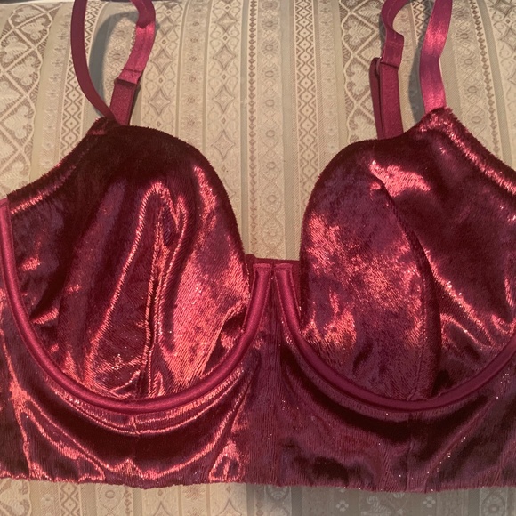 VICTORIA'S SECRET PUSH UP VELVET BALCONETTE 36C - Picture 2 of 4